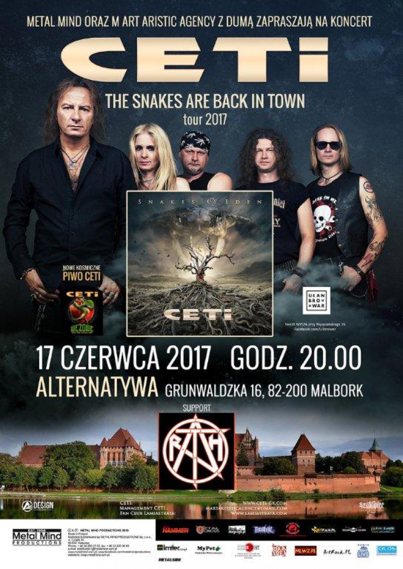 CETI w Malborku w ramach Snakes Are Back In Town 17 czerwca.