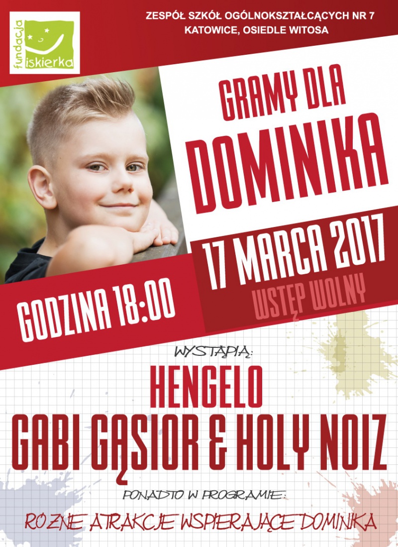 „Gramy dla Dominika!” – koncert charytatywny już 17 marca w Katowicach.