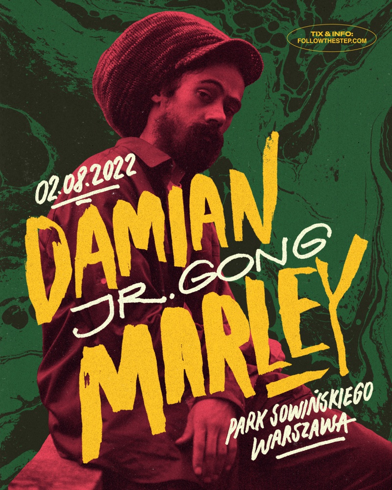 Damian &quot;Jr. Gong&quot; Marley - syn Boba Marleya wystąpi w Warszawie Artysta zagra w Parku Sowińskiego 2 sierpnia 2022.