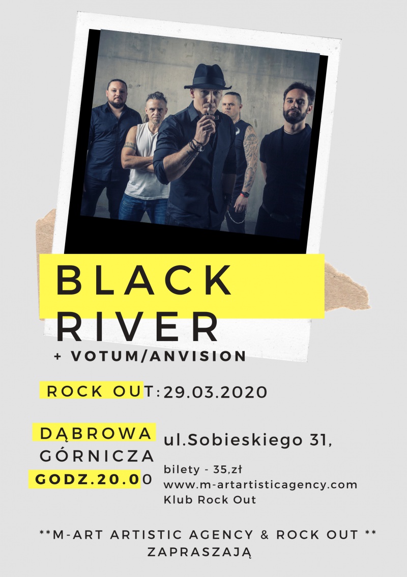 Black River z gośćmi Votum i AnVision zagra w Rock Out 29 marca