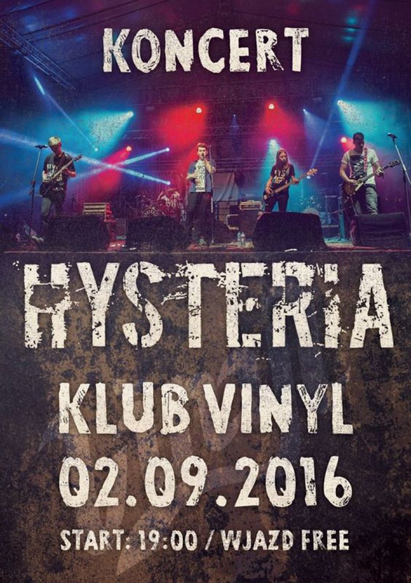 Hysteria - koncert w klubie Vinyl