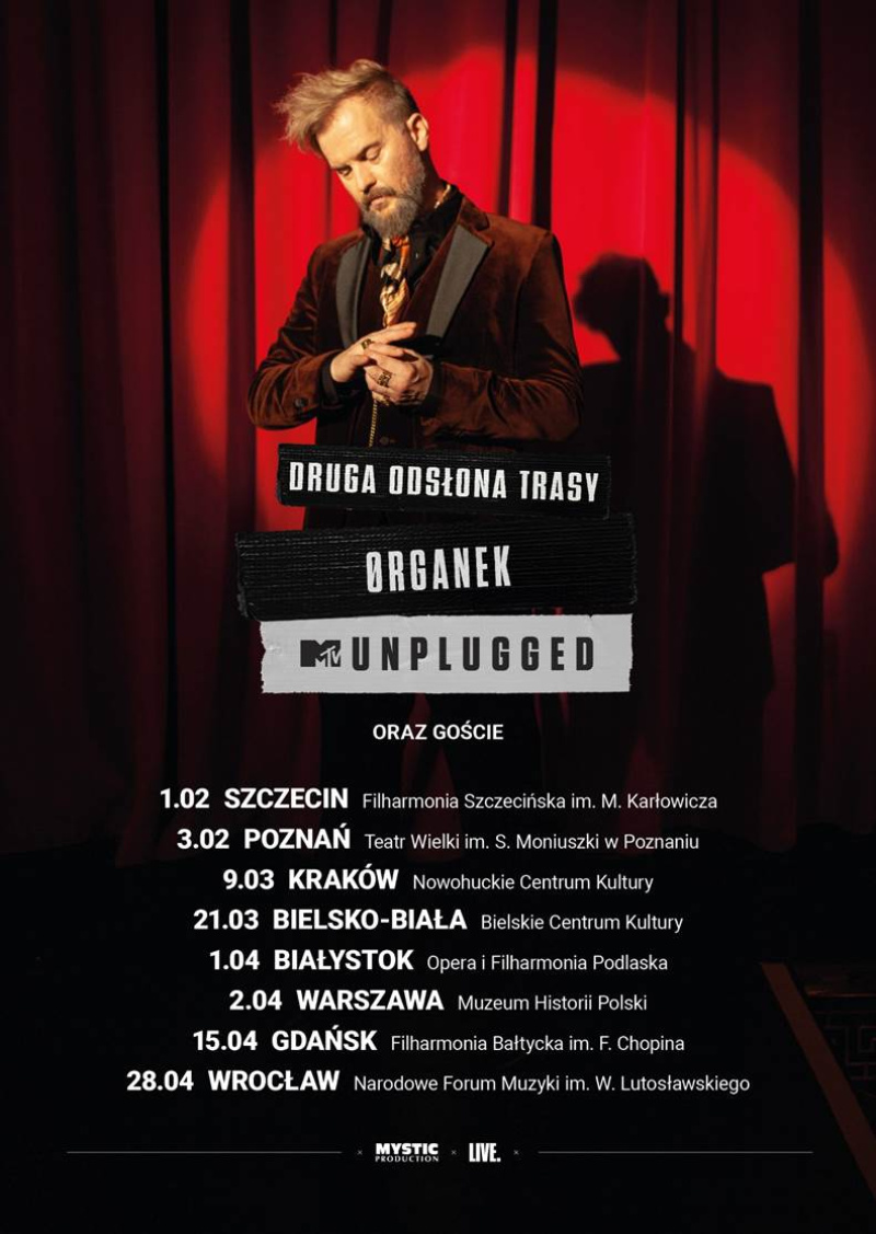 ZESPÓŁ ØRGANEK TRASA KONCERTOWA MTV UNPLUGGED!