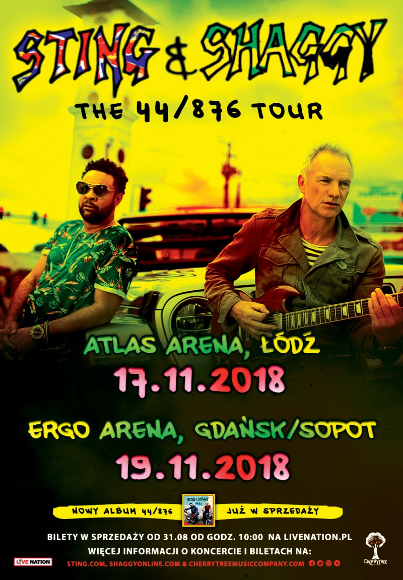Sting &amp; Shaggy już 19 listopada 2018 wystąpią w ERGO ARENIE!