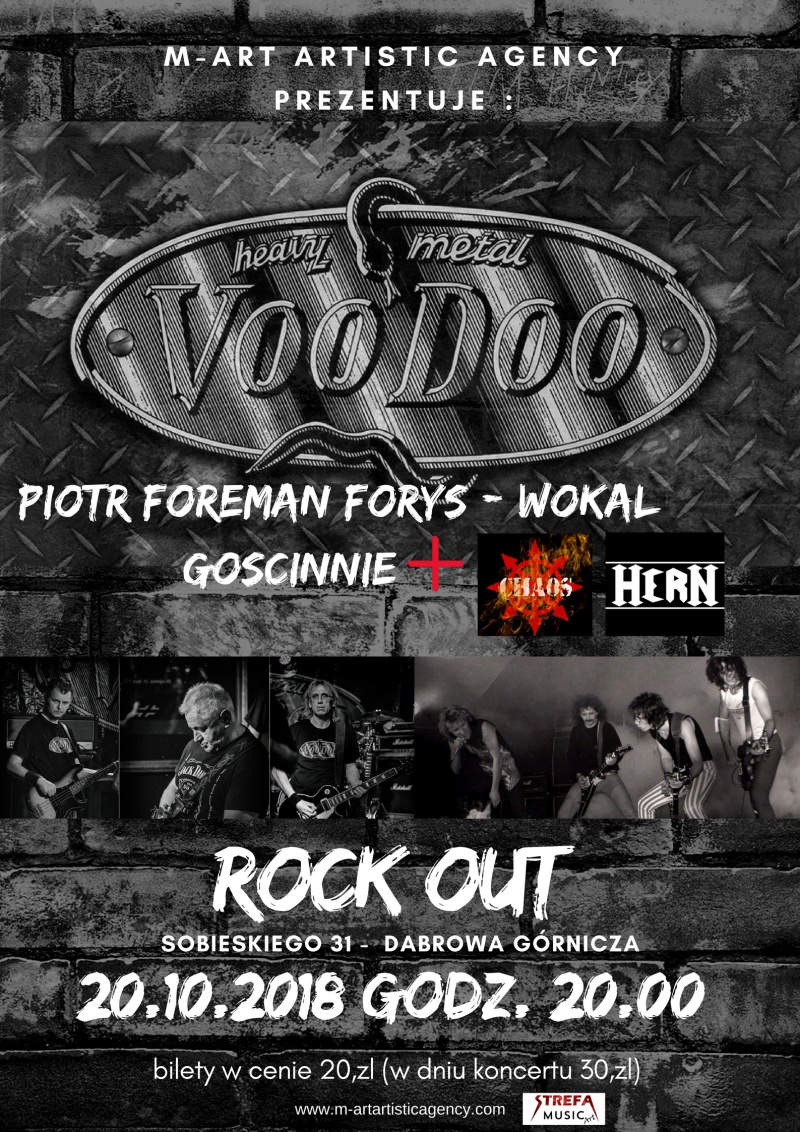 Zapraszamy na heavy metalową noc z grupą VOODOO i jej gośćmi w Rock Out