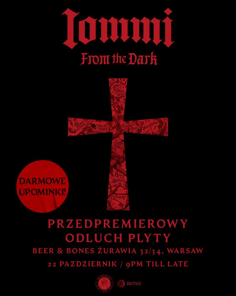 TONY IOMMI  "FROM THE DARK"  ŚWIATOWE ODSŁUCHY PRZEDPREMIEROWE  22 PAŹDZIERNIKA 2026