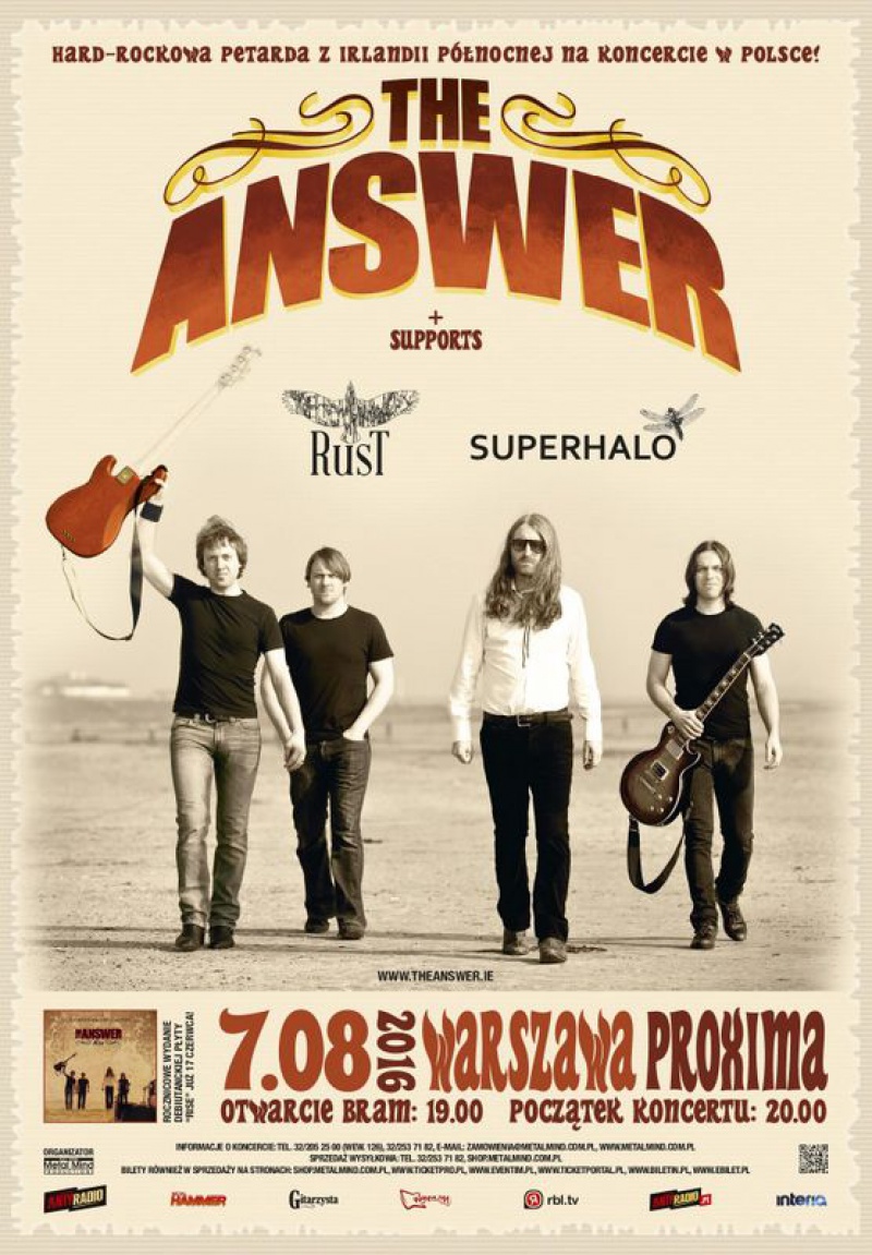 The Answer – wkrótce wznowienie debiutanckiego krążka „Rise”, koncert już w sierpniu!
