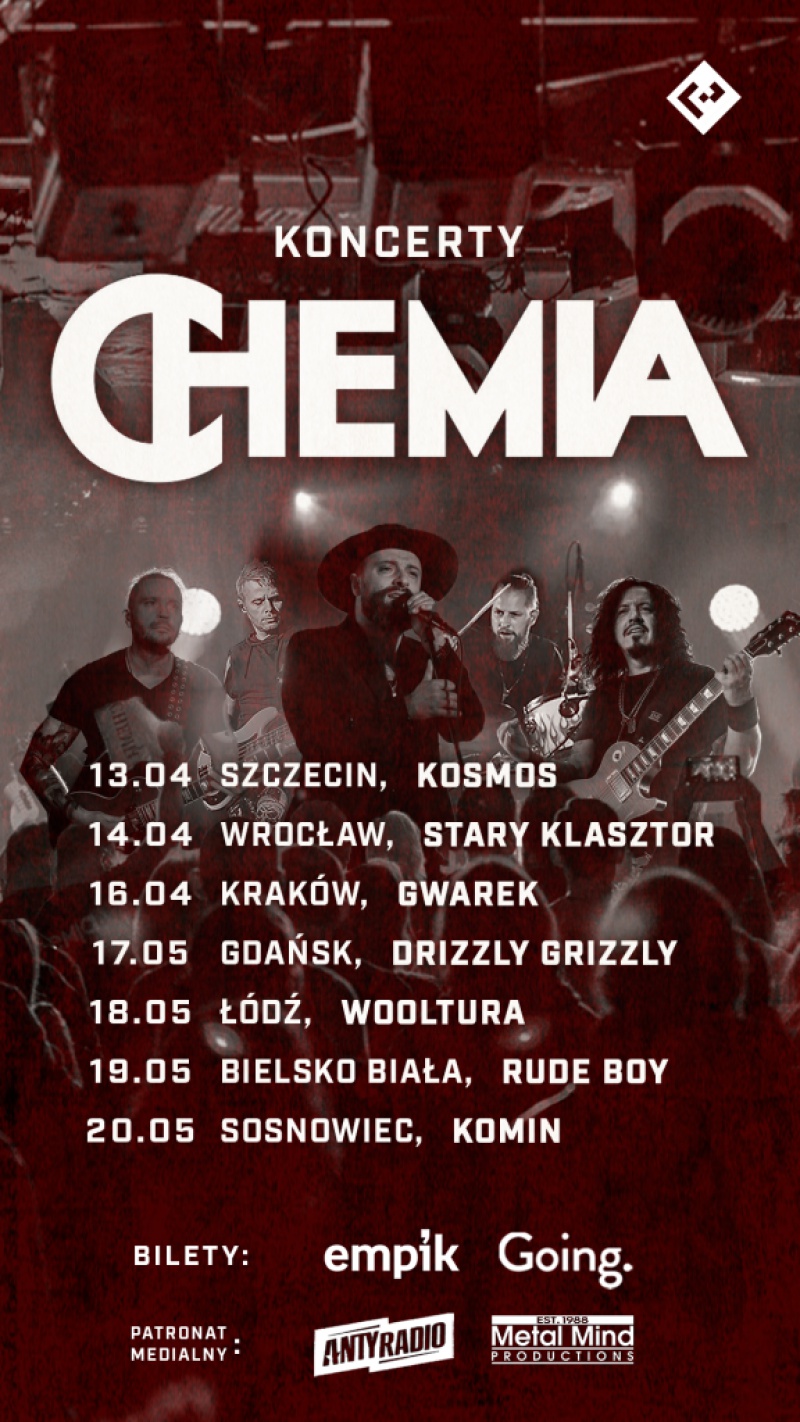 Chemia zaprasza na trasę koncertową po siedmiu miastach w Polsce!