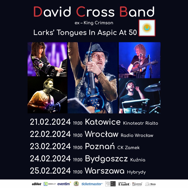 DAVID CROSS BAND świętuje 50. rocznicę wydania płyty zespołu King Crimson ,,Larks’ Tongues in Aspic’’