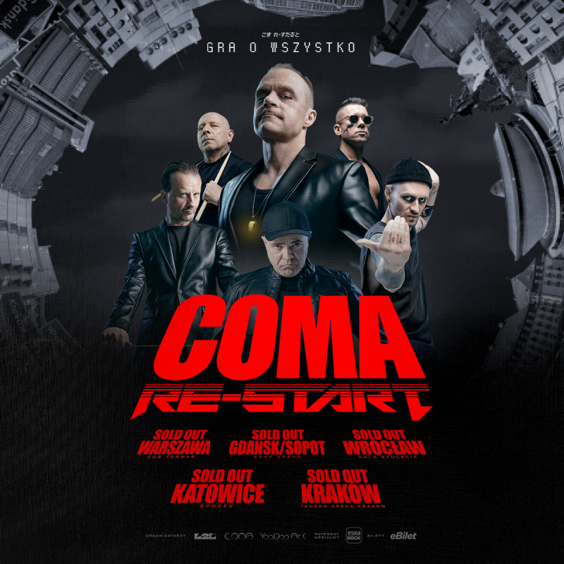COMA RE-START: Gra o Wszystko – Trasa po największych arenach całkowicie wyprzedana!
