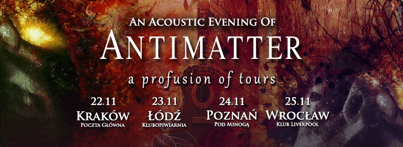 Akustyczne koncerty Antimatter w listopadzie w Polsce!
