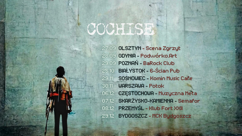 Cochise zaprasza na koncerty promujące najnowszy album „Cochise”!