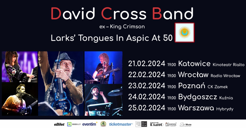 David Cross Band - rusza trasa celebrująca 50. rocznicę albumu &quot;Larks’ Toungues in Aspic&quot; zespołu King Crimson