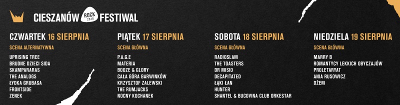 Program dzienny Cieszanów Rock Festiwal 2018 i oficjalny trailer festiwalu!