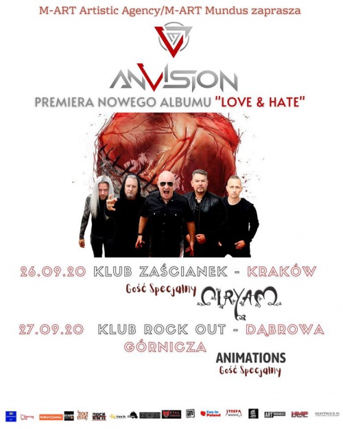 AnVision promuje koncertowo nowy album "Love & Hate" - 26 i 27 września